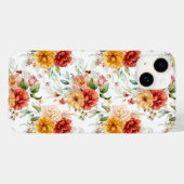 Red Peony Flower Bouquet Pattern Case-Mate iPhone Case (Achterkant (horizontaal))