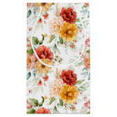 Red Peony Flower Bouquet Pattern Klein Cadeauzakje (Achterkant)