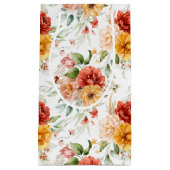 Red Peony Flower Bouquet Pattern Klein Cadeauzakje (Voorkant)