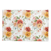 Red Peony Flower Bouquet Pattern Kussensloop (Achterkant)