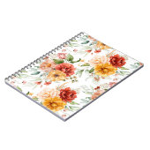 Red Peony Flower Bouquet Pattern Notitieboek (Linkerzijde)