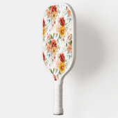Red Peony Flower Bouquet Pattern Pickleball Paddle (Links)