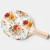 Red Peony Flower Bouquet Pattern Tafeltennisbatje (Zijkant)