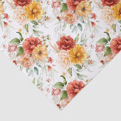 Red Peony Flower Bouquet Pattern Tissuepapier (Detail)