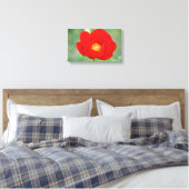 Red Peony Flower Canvas Afdruk (Insitu (Slaapkamer))