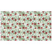 Red Peony Roos Floral Wedding Tafelkleed (Voorkant (Horizontaal))