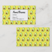 Red Pepper Cartoon Pattern Visitekaartje (Voorkant / Achterkant)