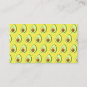 Red Pepper Cartoon Pattern Visitekaartje (Achterkant)