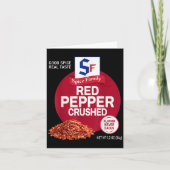 Red Pepper Crushed Sce Group Family Matching Hallo Kaart (Voorkant)