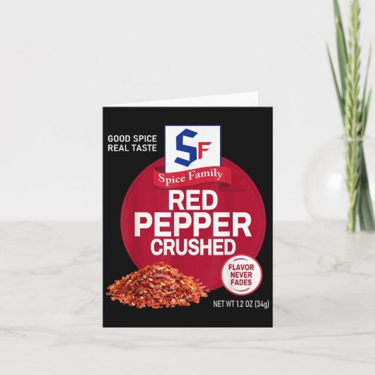 Red Pepper Crushed Sce Group Family Matching Hallo Kaart (Voorkant)