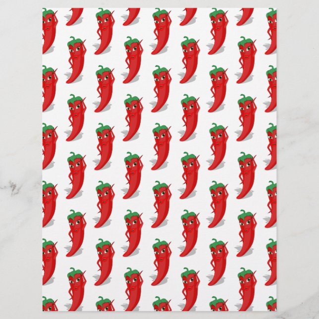 Red Pepper Diva Cartoon Pattern (Voorkant)