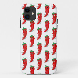 Red Pepper Diva Cartoon Pattern iPhone 11 Hoesje