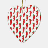 Red Pepper Diva Cartoon Pattern Keramisch Ornament (Links)