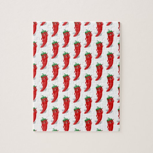 Red Pepper Diva Cartoon Pattern Legpuzzel (Verticaal)