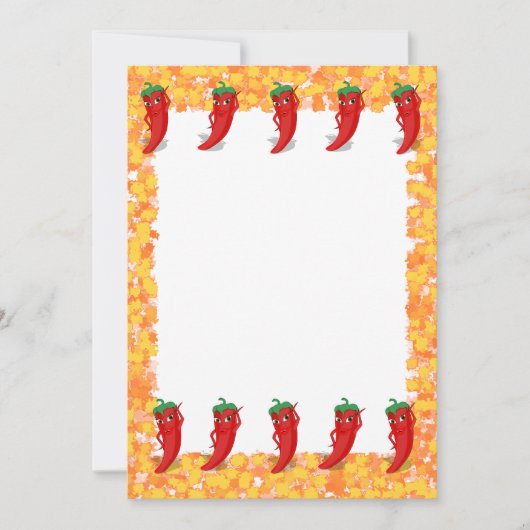 Red Pepper Diva Dessin Invitation (Devant)