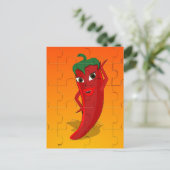 Red Pepper Diva Jigzaag Puzzle Briefkaart (Staand voorkant)