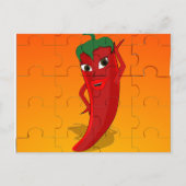 Red Pepper Diva Jigzaag Puzzle Briefkaart (Voorkant)