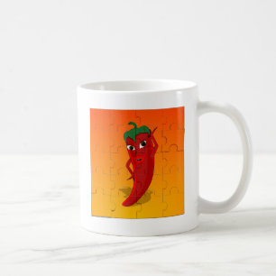 Red Pepper Diva Jigzaag Puzzle Koffiemok