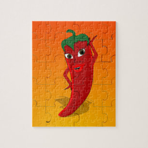 Red Pepper Diva Jigzaag Puzzle Legpuzzel
