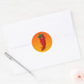 Red Pepper Diva Jigzaag Puzzle Ronde Sticker (Envelop)