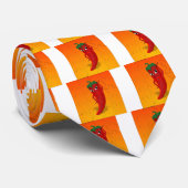 Red Pepper Diva Jigzaag Puzzle Stropdas (Opgerold)