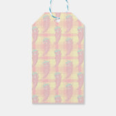 Red Pepper Diva Oranje Yellow Plaid Pattern Cadeaulabel (Achterkant)