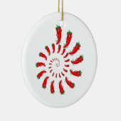 Red Pepper Diva Spiral Keramisch Ornament (Rechts)