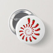 Red Pepper Diva Spiral Ronde Button 5,7 Cm (Voorkant /achterkant)