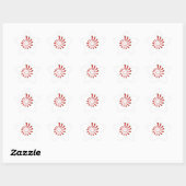 Red Pepper Diva Spiral Ster Sticker (Vel)