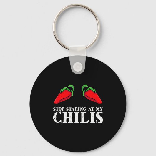 Red Pepper Hot Scy Food Funny Stop Staring At My C Sleutelhanger (Voorkant)