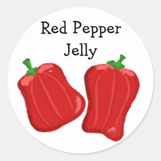 Red Pepper Jelly Ronde Sticker (Voorkant)