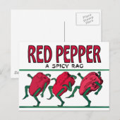 Red Pepper Rag Briefkaart (Voorkant / Achterkant)