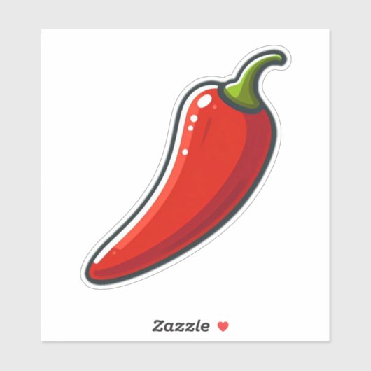Red Pepper Sticker (Feuille)