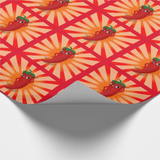 Red Pepper Superstar Cadeaupapier (Hoek)