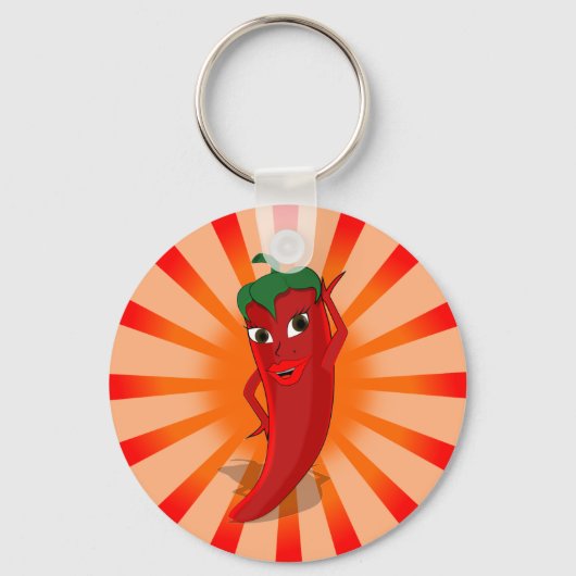 Red Pepper Superstar Sleutelhanger (Voorkant)