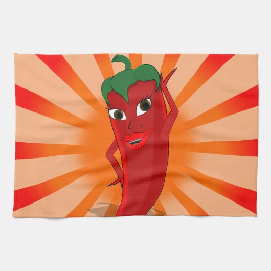 Red Pepper Superstar Theedoek (Horizontaal)