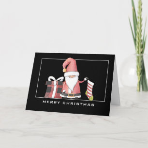 Red Père Noël Gnome avec photo de la carte de Noël
