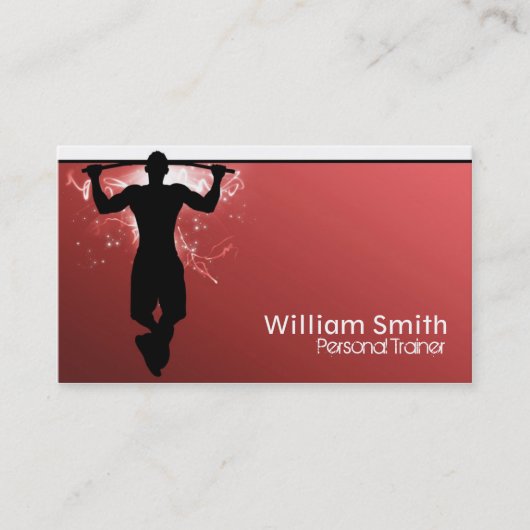 Red Personal Trainer Visitekaartje (Voorkant)