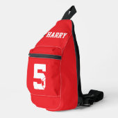 Red Personalised Football Boot Sling Bag (Rechterhoek)