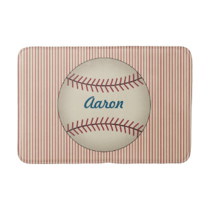 Red Personalized Baseball Mat