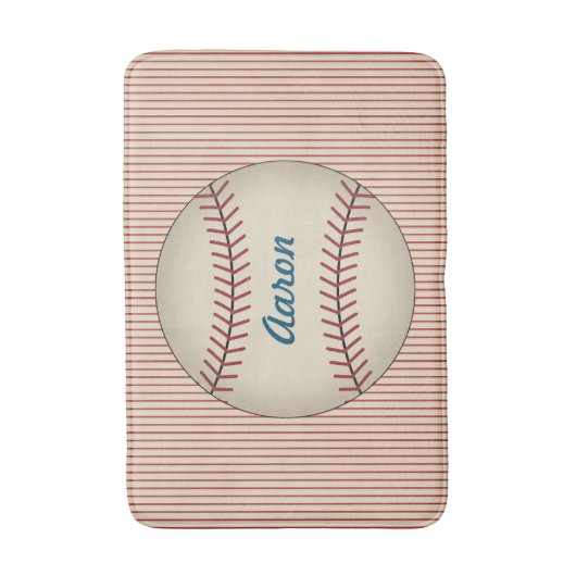 Red Personalized  Baseball Mat (Voorkant Verticaal)
