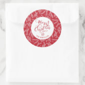 Red Personalized Merry kerstfeestay Stickers (Tas)