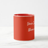 Red Personnaliser Message Café Coupe Cadeau Mug (Centre)