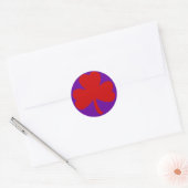 Red Pet Clover Ronde Sticker (Envelop)