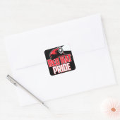 RED PET PRIDE VIERKANTE STICKER (Envelop)
