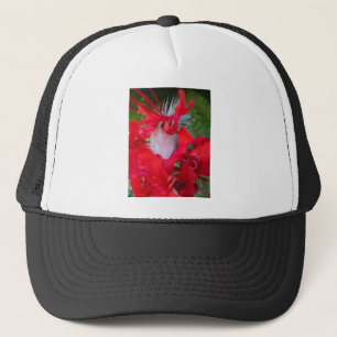 Red Petal Feather Art Print Trucker Pet