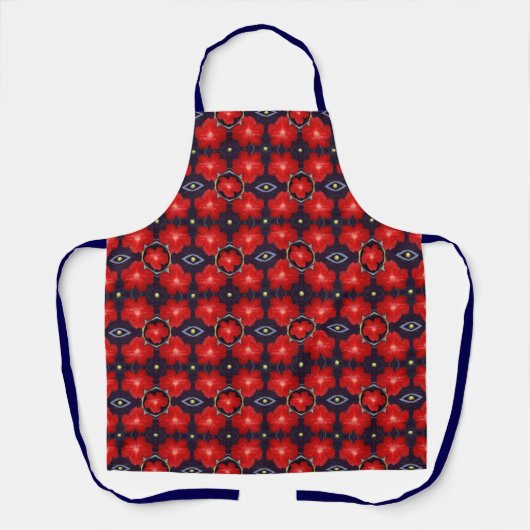 Red Petunia Pattern Schort (Voorkant)