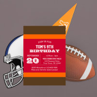 Red Pewter Orange Team Invitation Anniversaire