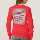 Red Philippians Bible Quote T-Shirt (Dos)