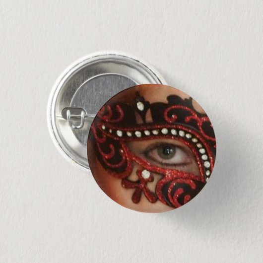 Red Phoenix Mask Eye Button (Voorkant /achterkant)